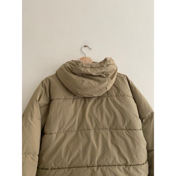 MADEWELL Holland Quilted Puffer Parka in Ash Green Size Small - Picture 7 of 10